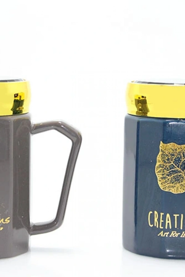 Ayna Kapaklı Porselen Kupa Bardak