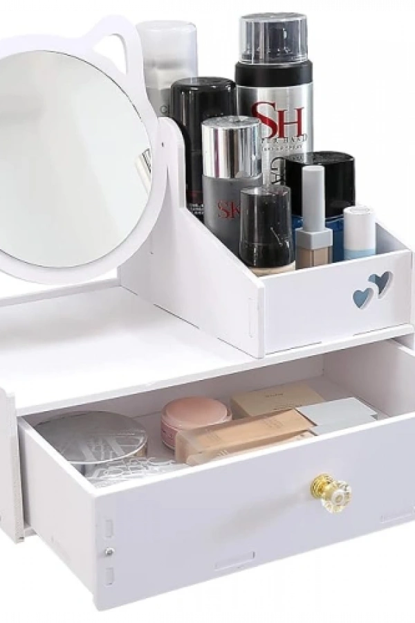 Aynalı Kozmetik Organizer Masası