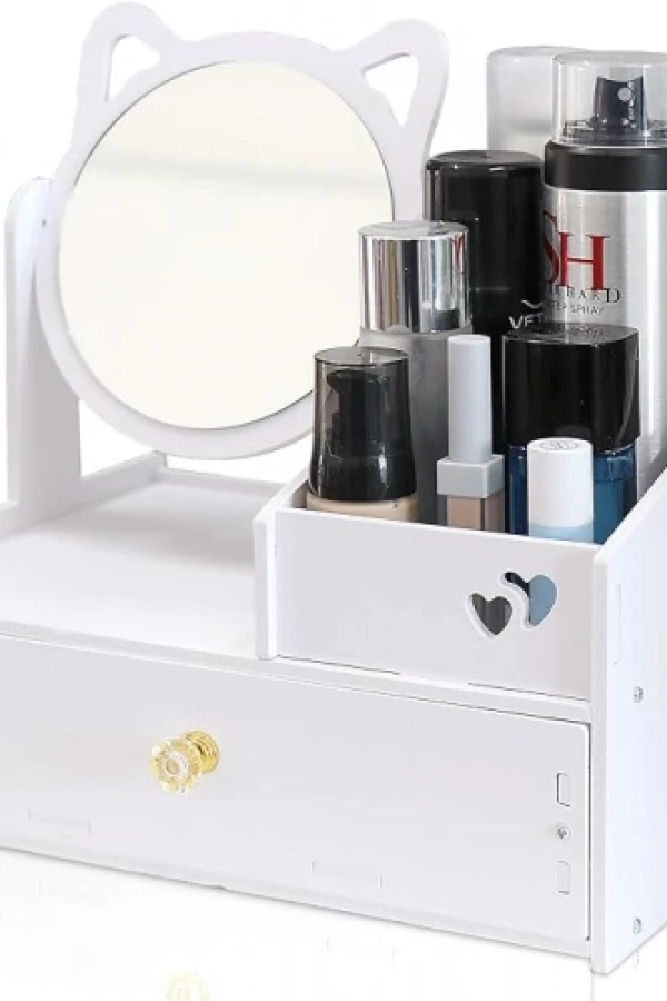 Aynalı Kozmetik Organizer Masası
