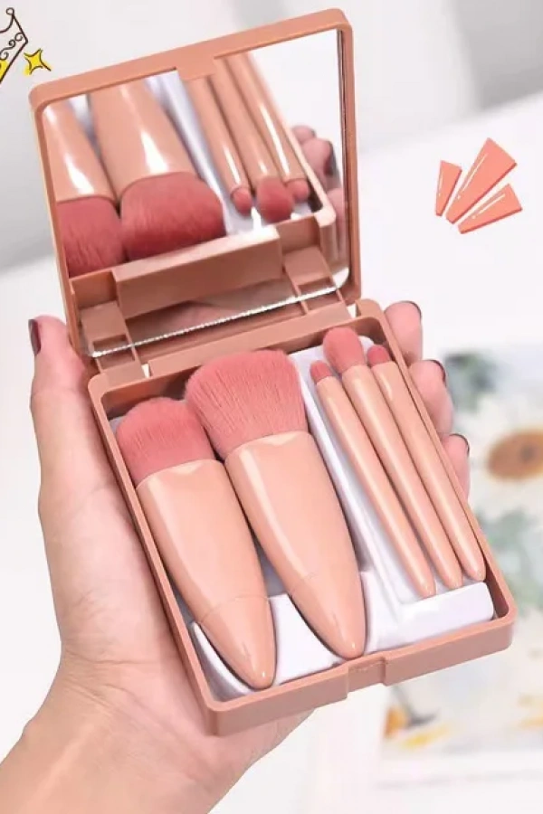 Aynalı Makyaj Fırçası Seti