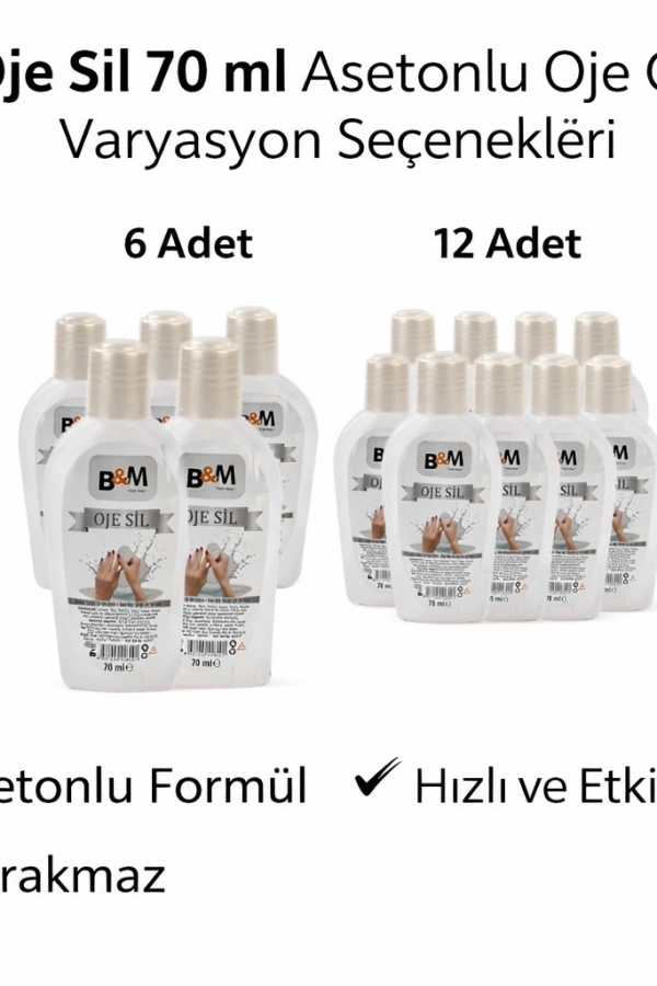 B&M Oje Sil 70 ml Asetonlu Oje Çıkarıcı Güçlü Formül 1 ADET