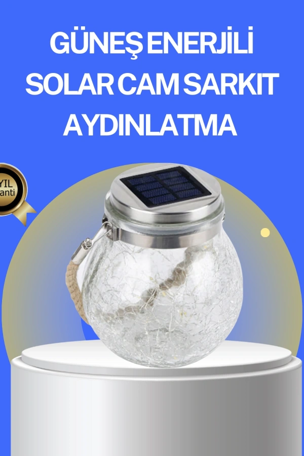 Bahçe ve Teras İçin Solar Cam Sarkıt LED Aydınlatma