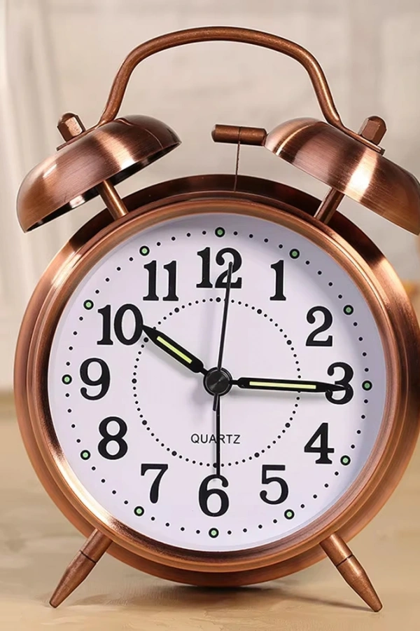 Bakır Metal Alarmlı Masa Saati