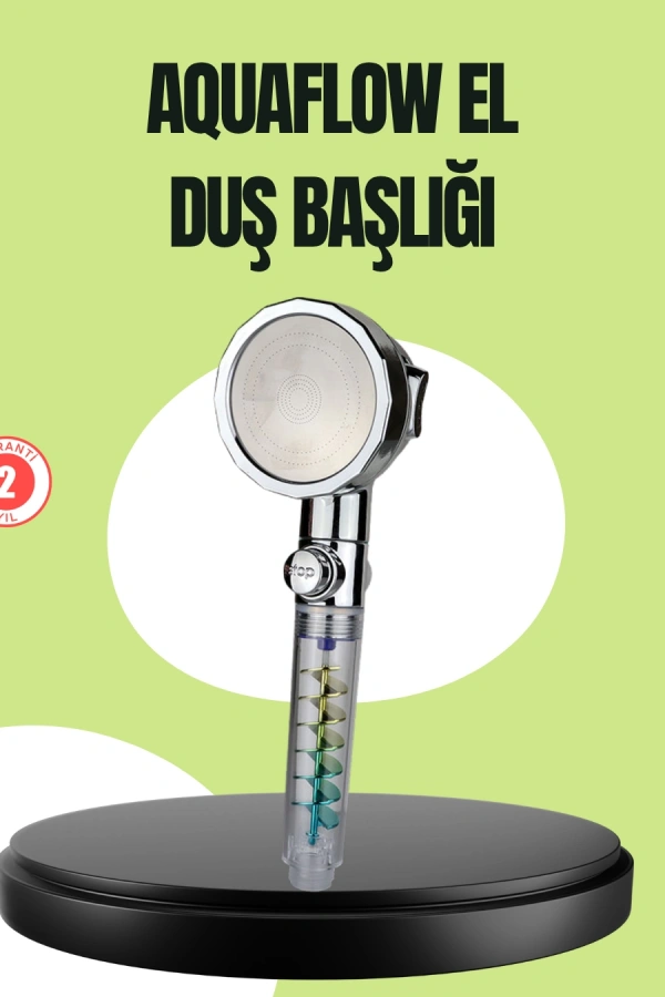 Basınçlı El Duşu Başlığı – Döner Pervaneli, Göz Kamaştıran Yağmur Etkisi