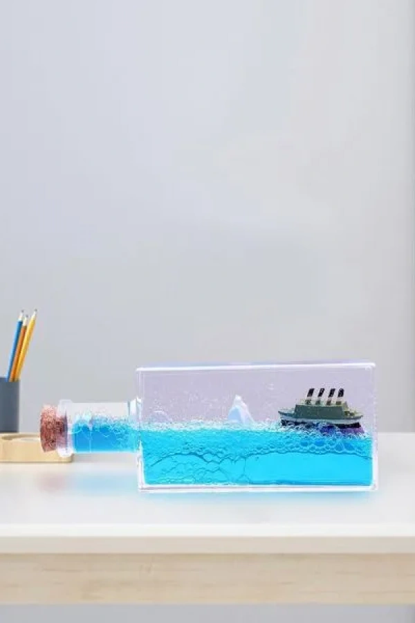 Batmayan Gemi Şişe Akvaryum