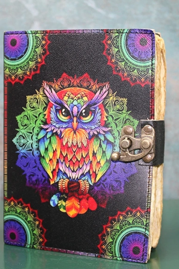 Baykuşlu Deri Defter Model 2