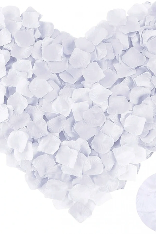 Beyaz Renk Gül Yaprağı - 1 Paket 100 Adet