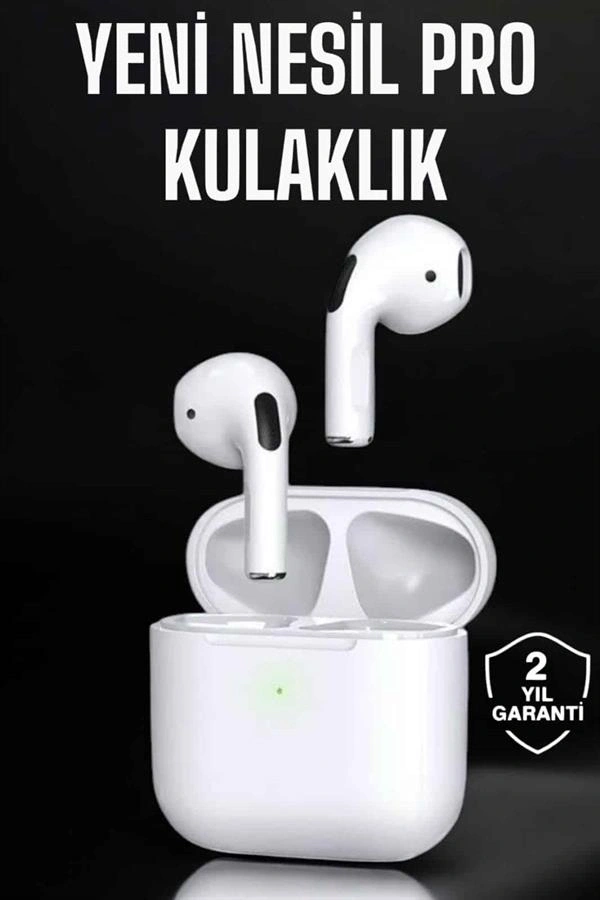 Beyaz Yeni Nesil Pro Bluetooth Kulaklık Yüksek Ses Kaliteli ANC Özelliği