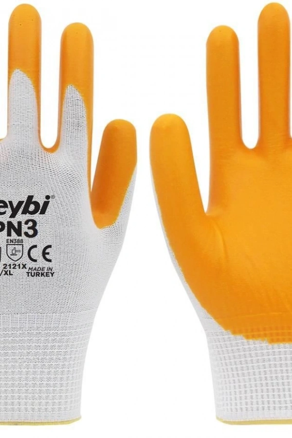 Beybi PN3 Nitril Sarı İş Eldiveni No:10 1 Çift
