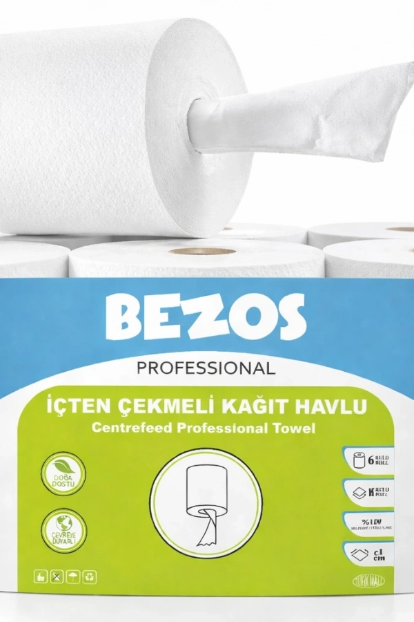 Professional İçten Çekmeli Kağıt Havlu 6’lı Koli | Endüstriyel & Yoğun Kullanım