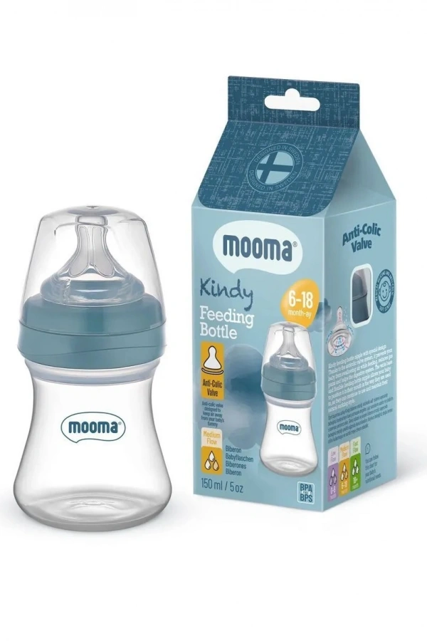 Biberon Anti Kolik Biberon 150 ml Kapaklı Biberon 6 - 18 Ay (Orta Akış)