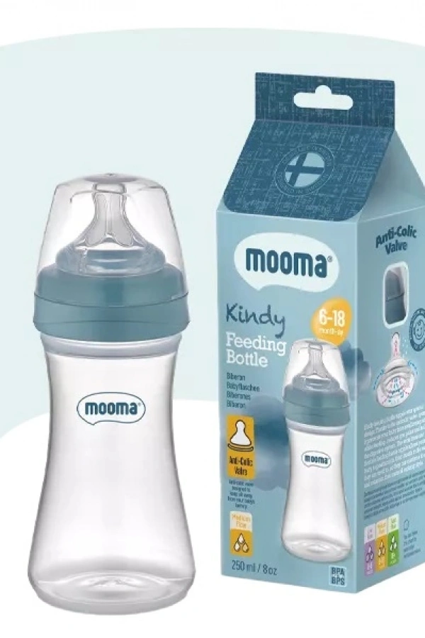 Biberon Anti Kolik Biberon 250 ml Kapaklı Biberon 6 - 18 Ay (Orta Akış)