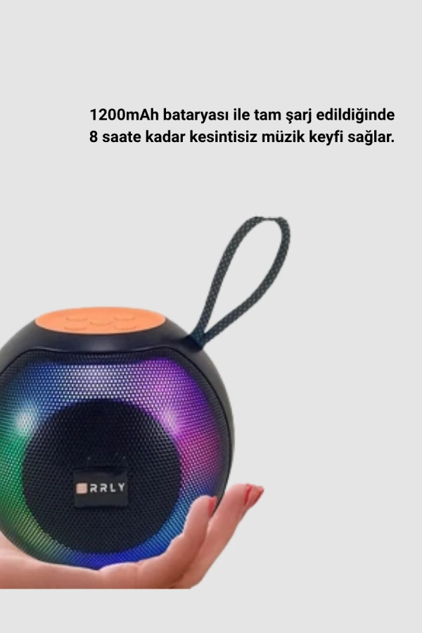 Bluetooth 5.0 Hoparlör – RGB Işıklı, Güçlü Bas ve 360° Surround Ses