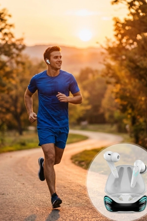 Bluetooth 5.1  Kulaklığı   Kulaklık iPhone 13 iPhone 15 Samsung S21  Note 12 Uyumlu