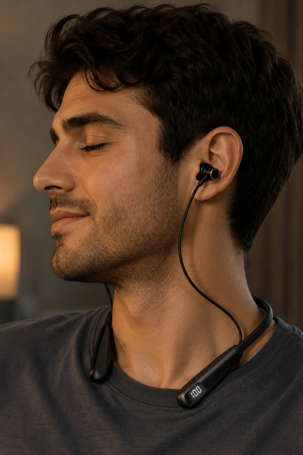 Bluetooth 5.3 Boyun Askılı Kulaklık Düşük Gecikmeli Manyetik Tasarım