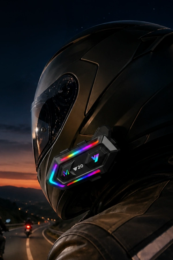 Bluetooth 5.3 Motosiklet Kask Intercom Kulaklık 1000 Metre Bağlantı