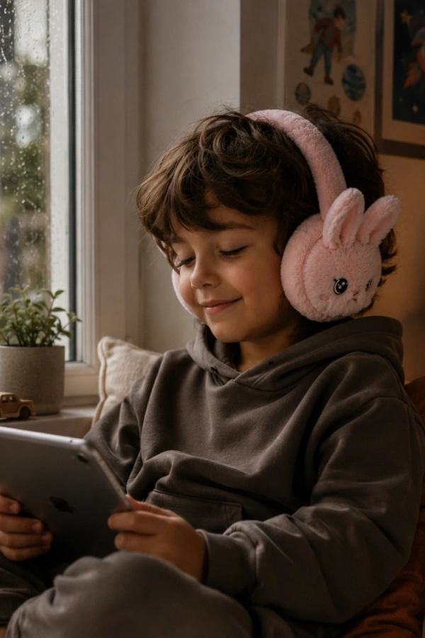 Bluetooth 5.3 Peluş Kulaklık Kablosuz Mikrofonlu TF Kart Girişli Model