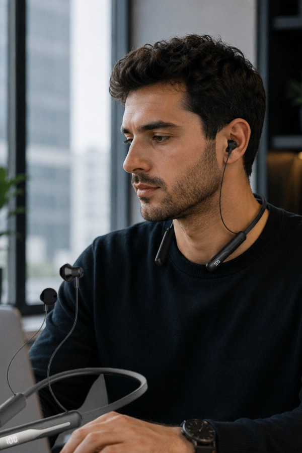 Bluetooth 5.4 Boyun Askılı Kulaklık Manyetik Kulaklıklı Type C Şarjlı
