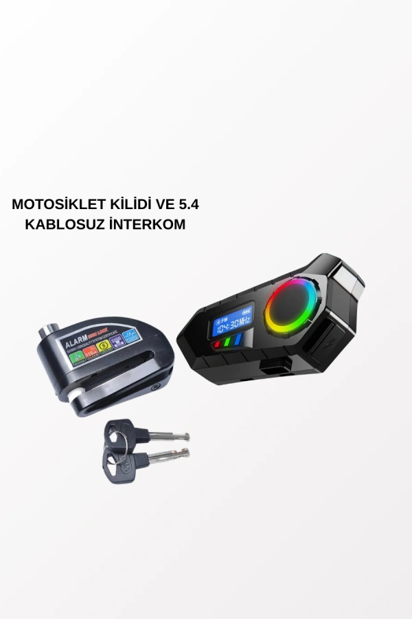 BLUETOOTH 5.4 KABLOSUZ İNTERKOM+ MOTOR DİSK KİLİDİ