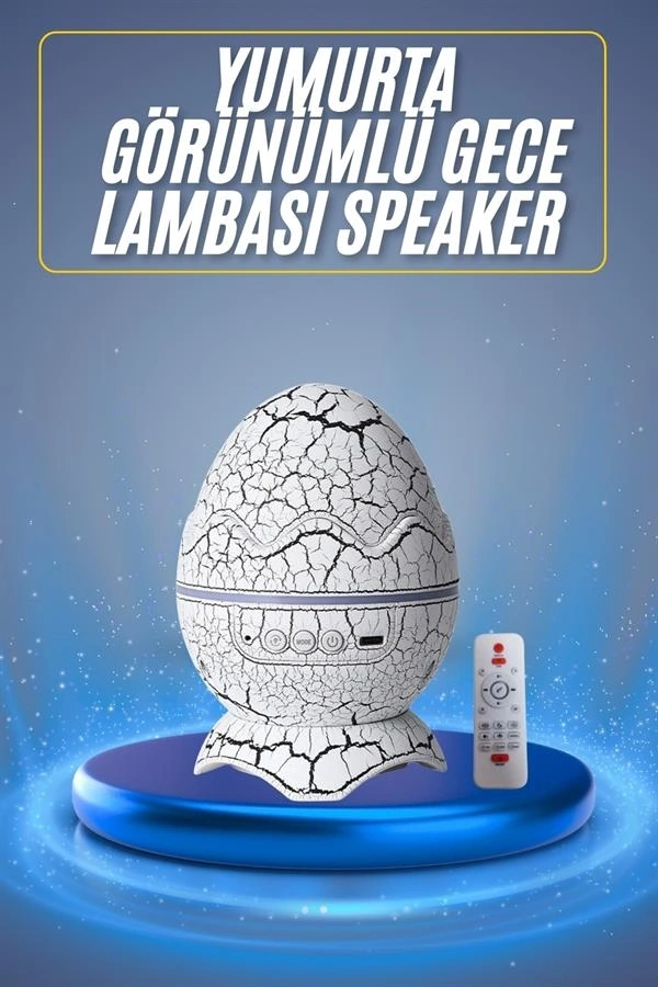 Bluetooth Hoparlör Dinozor Yumurtası Gece Masa Lambası Projektör