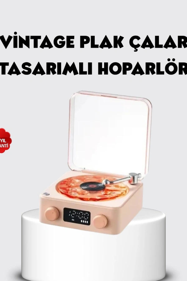 Bluetooth Hoparlörlü Gece Lambası Dijital Saatli Şeffaf Su Dalgası Işıklı Dekoratif