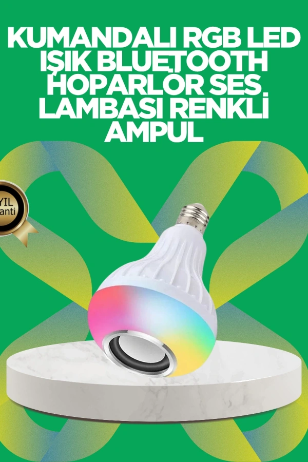 Bluetooth Hoparlörlü LED Ampul – 12W Enerji Tasarruflu