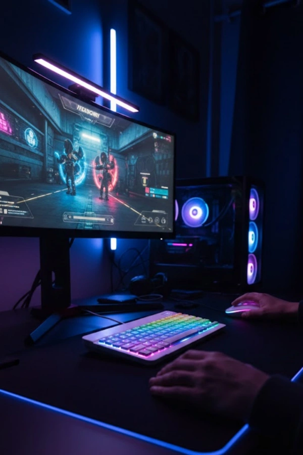 Bluetooth Klavye Mouse Seti Aydınlatmalı Türkçe Q Ergonomik Tasarım