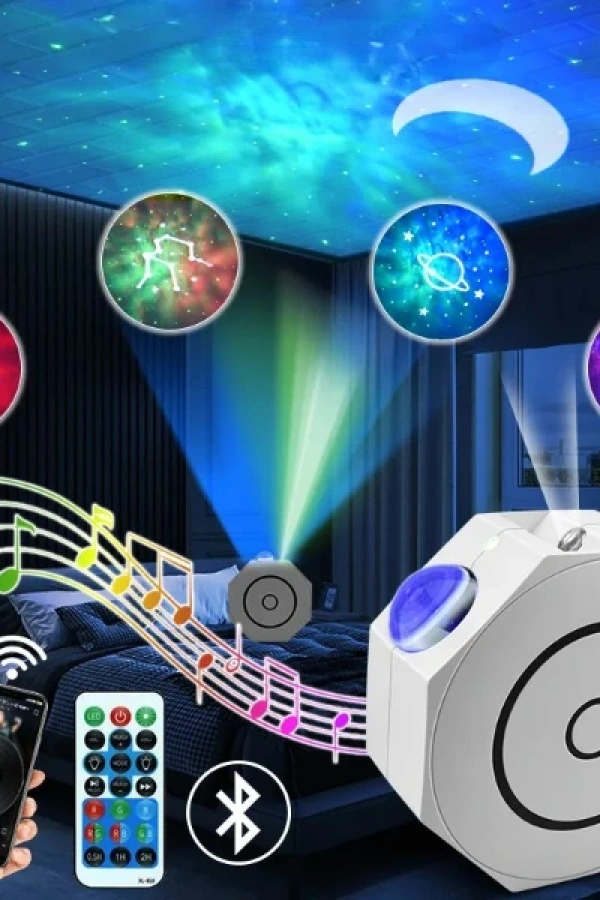Bluetooth Özellikli Anason Projektör Gece Lambası