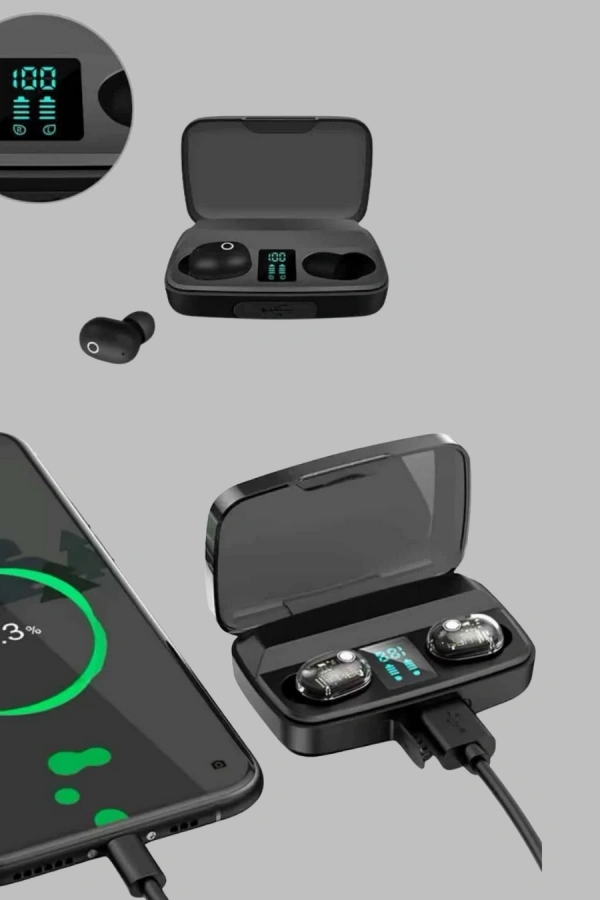 Bluetooth V5.0 Teknolojili Parmak Dokunmatik Kontrol Kulaklık Seti