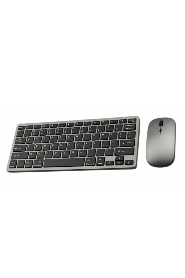 Bluetooth ve 2.4G Destekli Kablosuz Klavye Mouse Seti Şarj Edilebilir