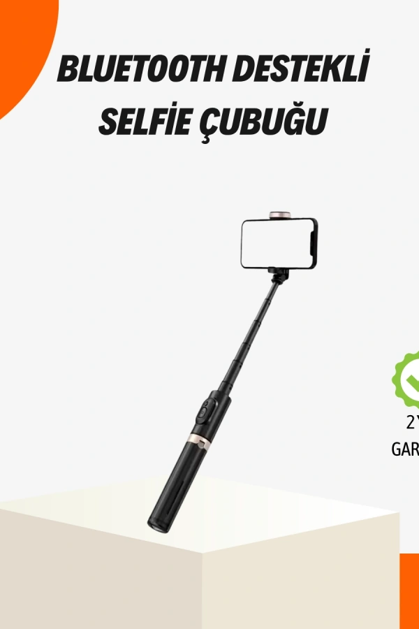 Bluetooth’lu Işıklı Selfie Çubuğu – Katlanabilir, 130 cm
