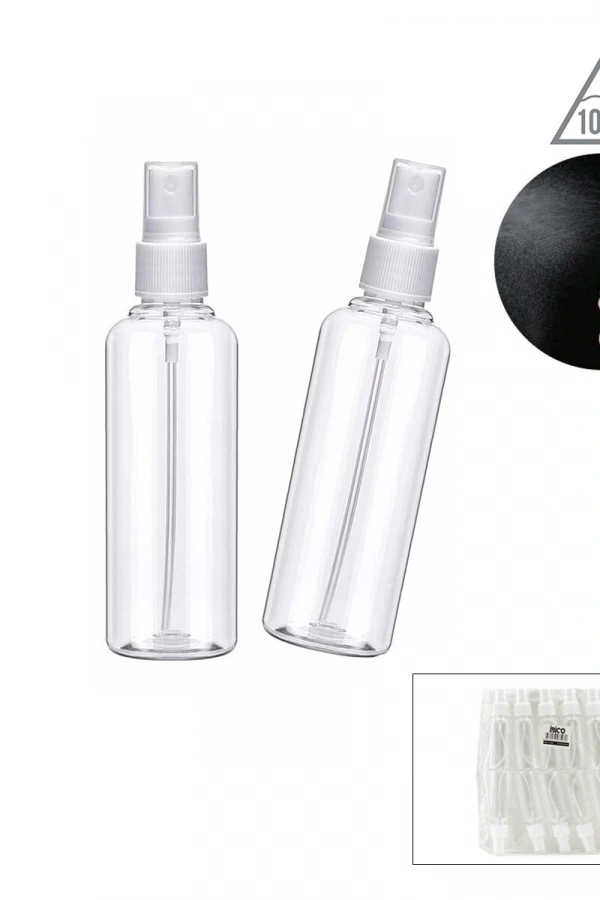 Boş Sprey Şişesi - 100 ml - Plastik - Şeffaf