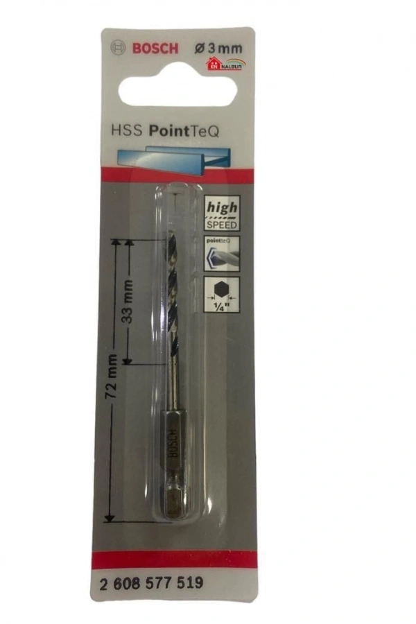 Bosch Pointteq Altıgen Şaftlı Hss Matkap Ucu 3 mm
