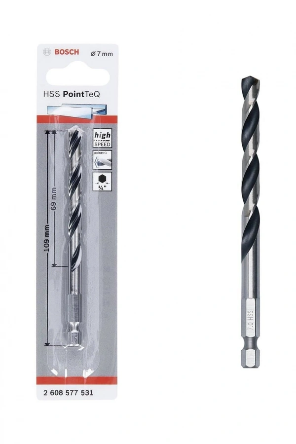 Bosch Pointteq Altıgen Şaftlı Hss Matkap Ucu 7 mm