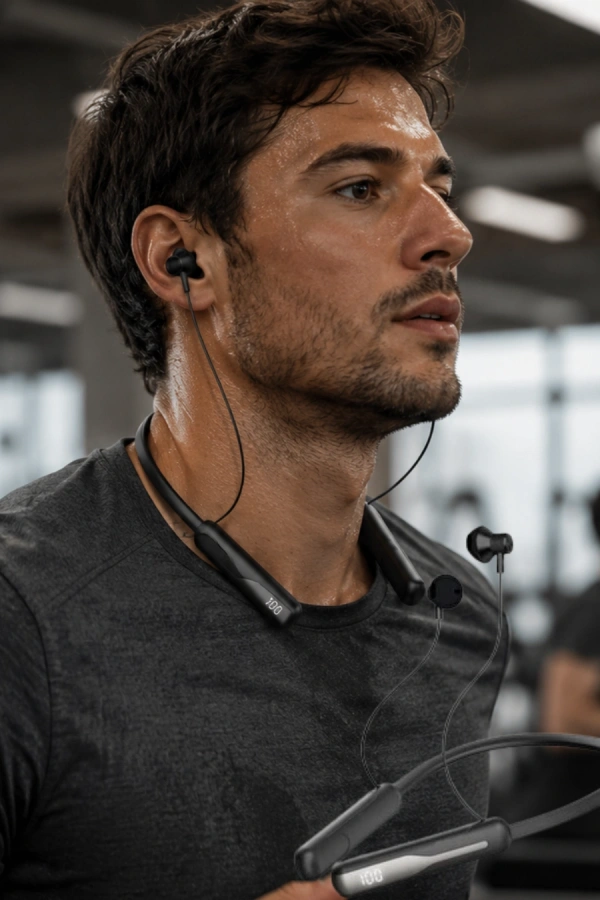 Boyun Askılı Bluetooth Kulaklık Extra Bass ve Ses Değiştirme Modlu