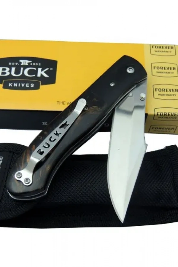Buck BK-002 Çakı Kahve 23 cm Manuel, Kemerlikli