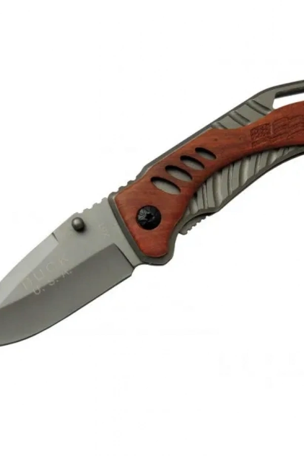 Buck X61 Ahşap Çakı 15,5 cm Manuel, Kemerlikli