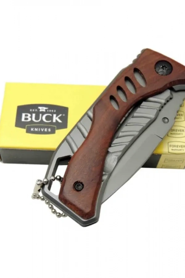 Buck X61 Ahşap Çakı 15,5 cm Manuel, Kemerlikli