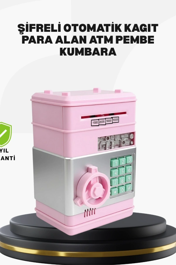 Büyük Hazneli Şifreli Para Tasarruf Kumbarası