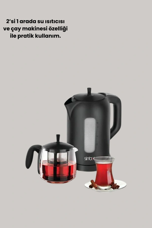 Cam Demlikli 20 Bardak Kapasiteli Elektrikli Çaycı