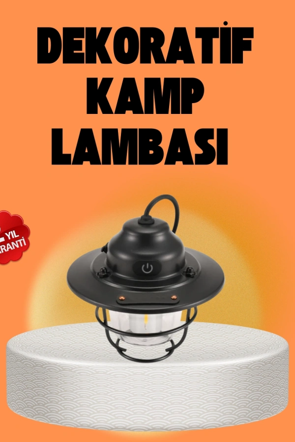 Çam Kozalağı Şekilli Retro Kamp Gece Lambası