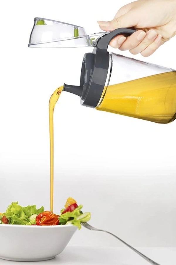 Cam Yağdanlık - Kulplu Sirkelik Sosluk 660ML