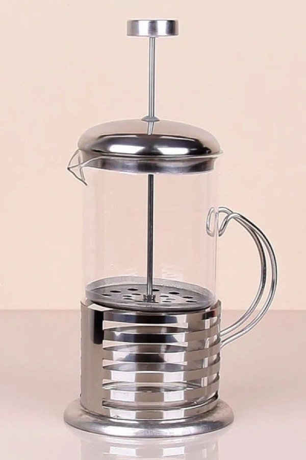 Çelik Kulplu Cam French Press - 350 ml