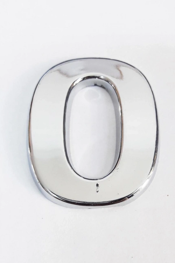 Cemax 0 Rakamı 3,75 cm Krom Yapışkanlı