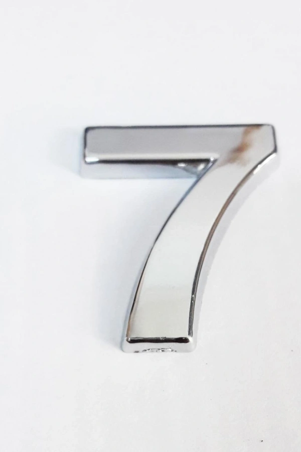 Cemax 7 Rakamı 3,75 cm Krom Yapışkanlı