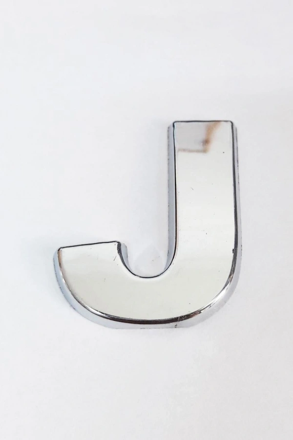 Cemax J Harfi  3,75 cm Krom Yapışkanlı