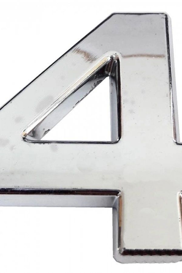 Cemax Krom Yapışkanlı 4 Rakamı 5 cm