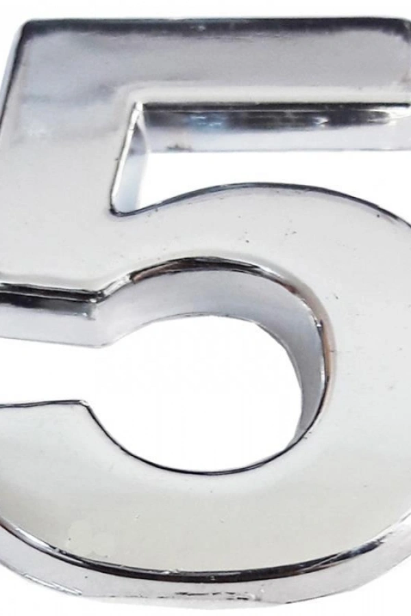 Cemax Krom Yapışkanlı 5 Rakamı 5 cm