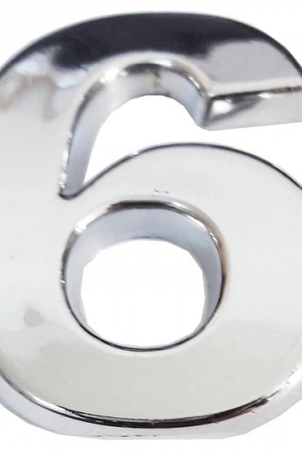 Cemax Krom Yapışkanlı 6 Rakamı 5 cm