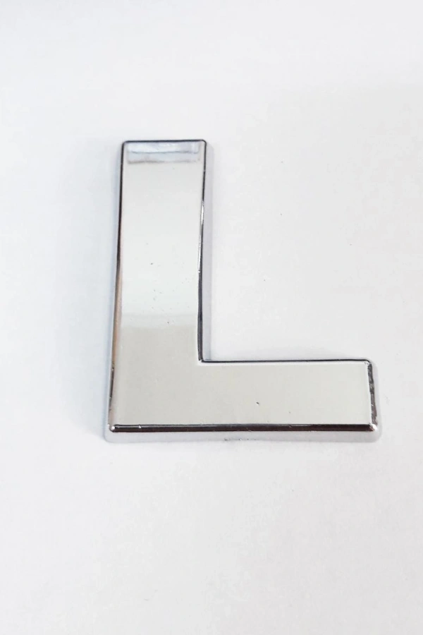 Cemax L Harfi  3,75 cm Krom Yapışkanlı